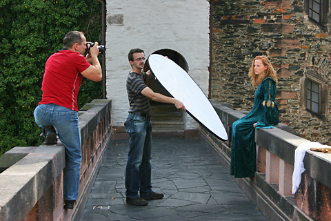 Andreas und Sven mit Model Kathrin